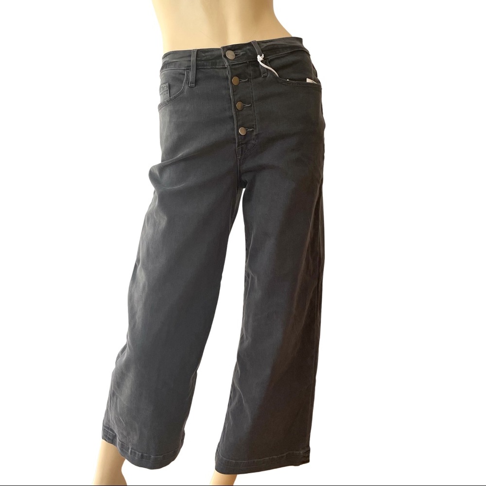 Frame Denim Black Wide Leg Jeans